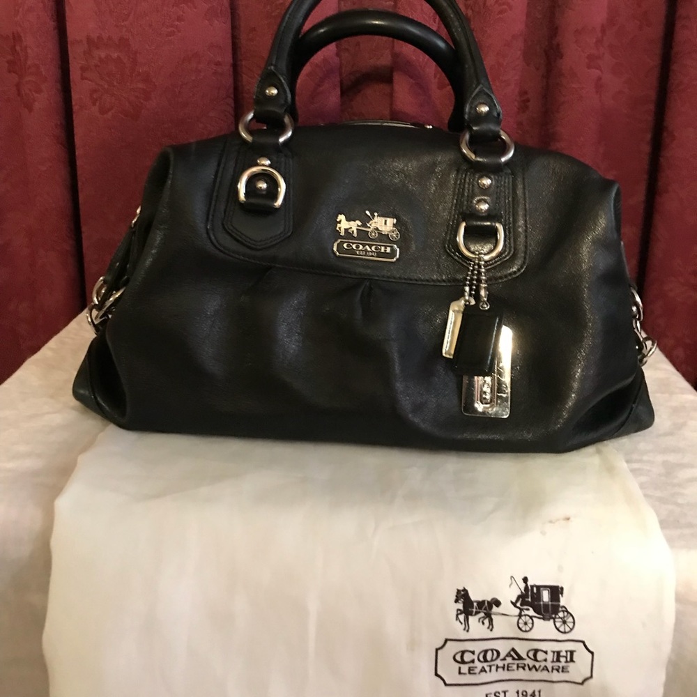 Coach satchel purse with duster